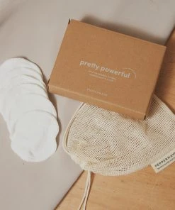 Peppermayo Exclusive New & Most Loved Eco Re-Usable Makeup Pads - Natural