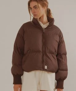 Vacancy Supply New & Most Loved Jetty Puffer Jacket - Choc Brown