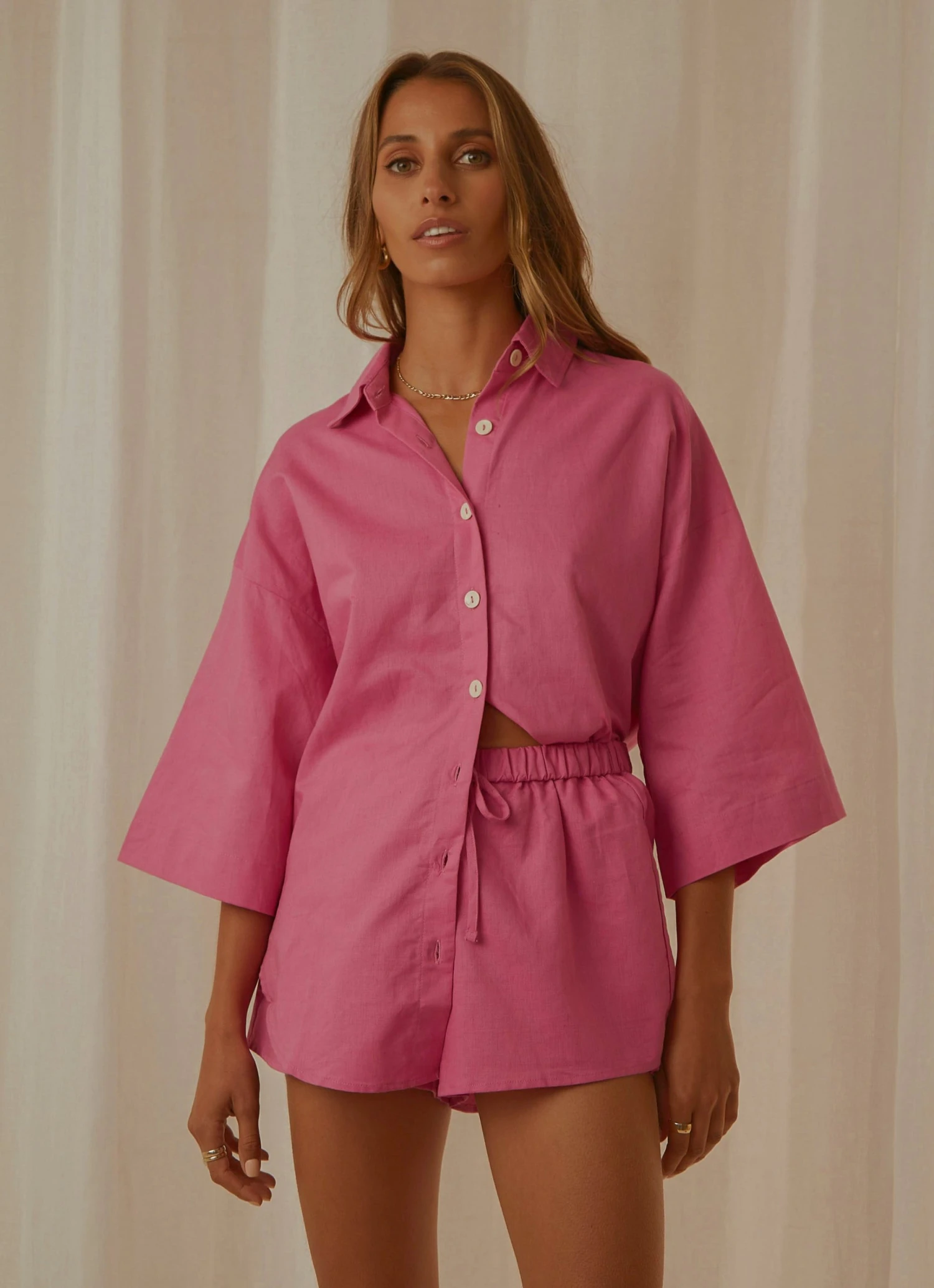 Charlie Holiday New & Most Loved Harlow Oversized Shirt - Magenta Charlie Holiday New & Most Loved Harlow Oversized Shirt - Magenta