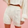 Peppermayo Kind Of Love Knit Shorts - Cream