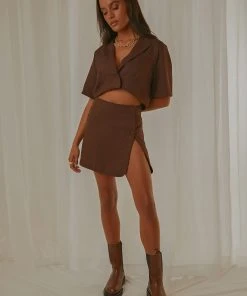 Peppermayo Exclusive New & Most Loved New York City Skirt - Choc Brown 9 Peppermayo Exclusive New & Most Loved New York City Skirt - Choc Brown