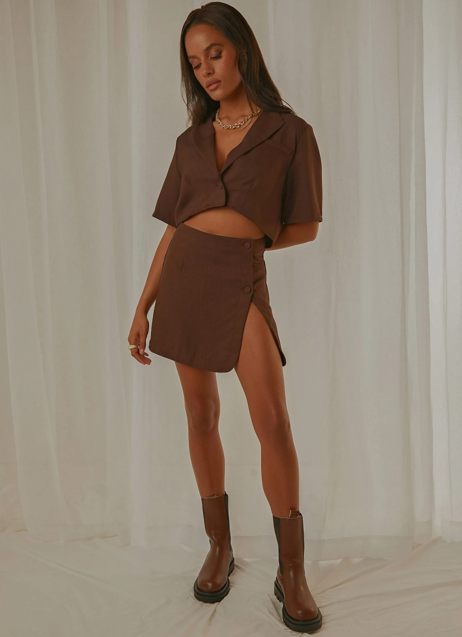 Peppermayo Exclusive New & Most Loved New York City Skirt - Choc Brown 5 Peppermayo Exclusive New & Most Loved New York City Skirt - Choc Brown