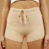 Peppermayo Fine Line Knit Shorts - Beige