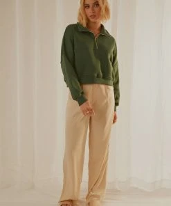 Peppermayo Exclusive Naya Quarter Zip Jumper - Forest Green 10 Peppermayo Exclusive Naya Quarter Zip Jumper - Forest Green