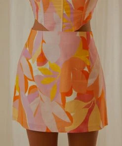 Peppermayo Exclusive From The Beach Linen Mini Skirt - Paloma New & Most Loved