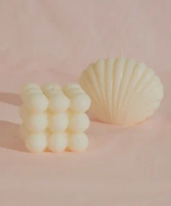 Manara Home Bubble Cube Candle - Cream New Accessories