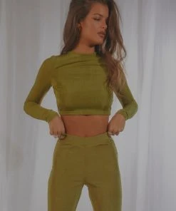 Peppermayo Exclusive Casia Long Sleeve Crop - Moss Green New & Most Loved 11 Peppermayo Exclusive Casia Long Sleeve Crop - Moss Green New & Most Loved