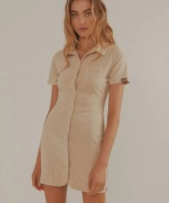 Vacancy Supply Daylight Terry Mini Dress - Beige 9 Vacancy Supply Daylight Terry Mini Dress - Beige