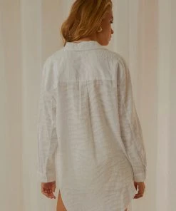 Cools Club Beach Shirt - White Leopard