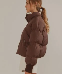 Vacancy Supply New & Most Loved Jetty Puffer Jacket - Choc Brown