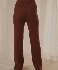 Peppermayo Exclusive Only Vice Knit Pants - Chocolate New & Most Loved