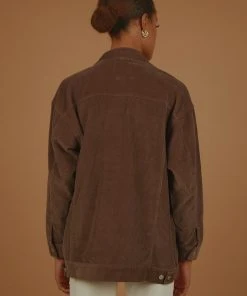 Nude Lucy Binx Longline Cord Jacket - Smoke 13 Nude Lucy Binx Longline Cord Jacket - Smoke