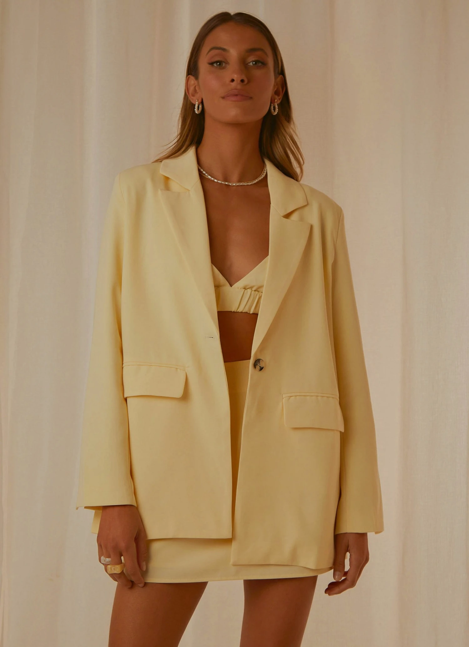 Peppermayo Exclusive Italian Cities Blazer - Butter New & Most Loved Peppermayo Exclusive Italian Cities Blazer - Butter New & Most Loved