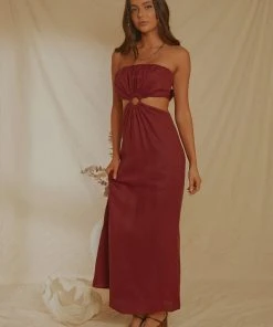 Peppermayo Exclusive Lunchtime Drinks Maxi Dress - Burgundy 6 Peppermayo Exclusive Lunchtime Drinks Maxi Dress - Burgundy