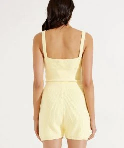 Peppermayo Saints Knit Shorts - Lemon 11 Peppermayo Saints Knit Shorts - Lemon