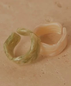 Peppermayo Museum Date Resin Ring - Green New & Most Loved