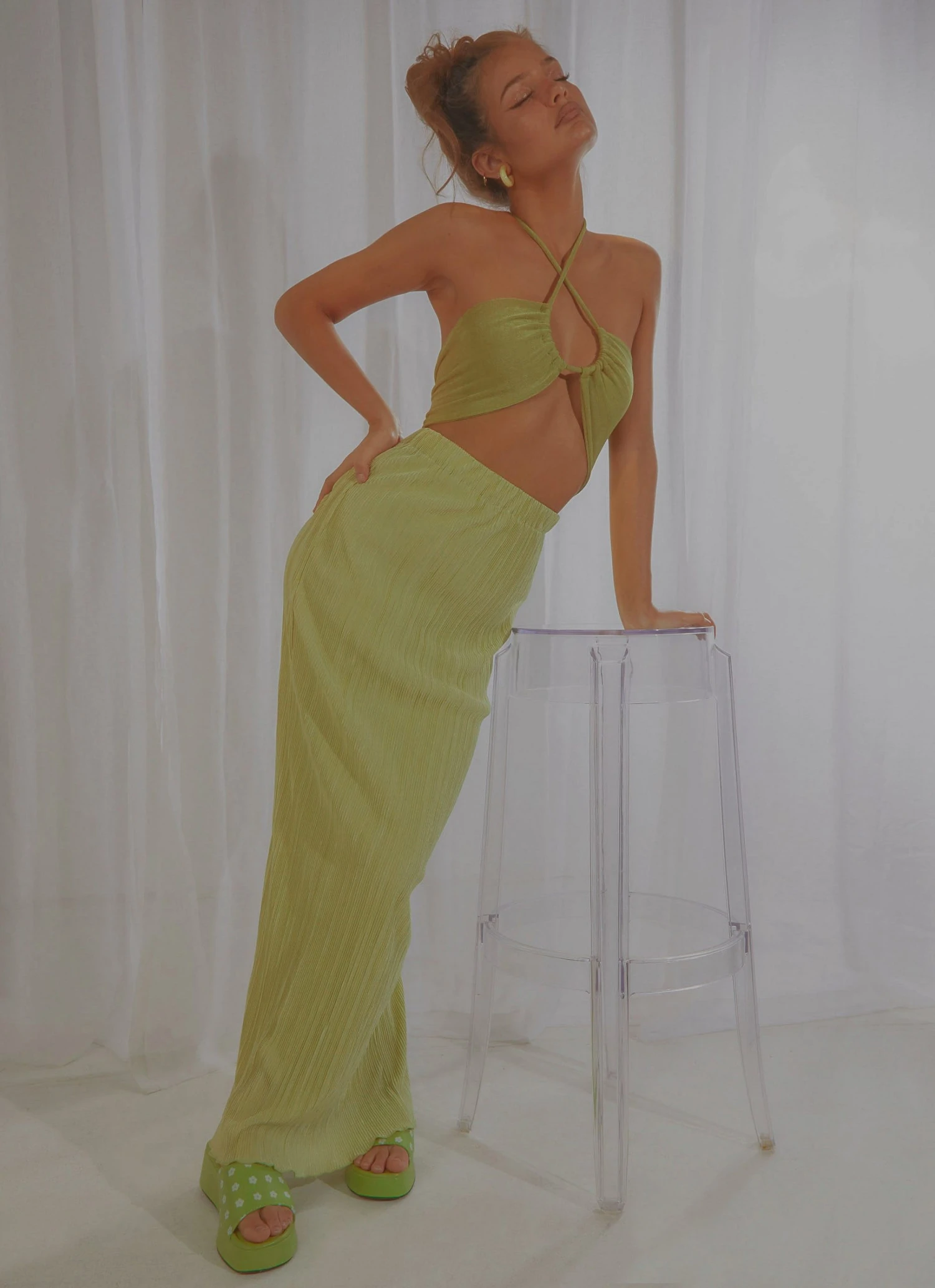 Peppermayo Exclusive Setting Sun Maxi Skirt - Sage New & Most Loved 3 Peppermayo Exclusive Setting Sun Maxi Skirt - Sage New & Most Loved