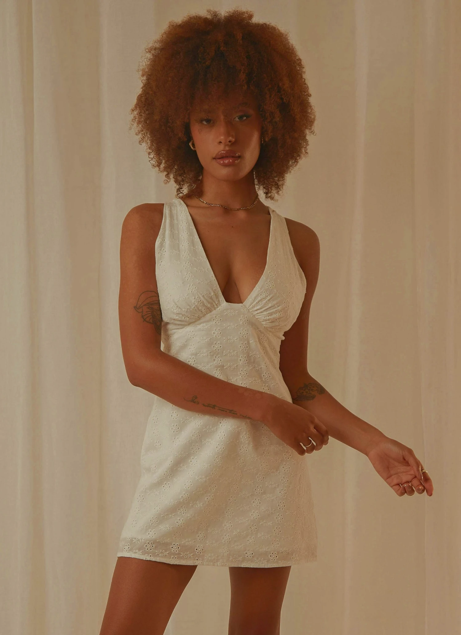 Peppermayo Exclusive New & Most Loved Blank Space Mini Dress - White Broderie 4 Peppermayo Exclusive New & Most Loved Blank Space Mini Dress - White Broderie