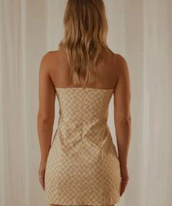 Peppermayo Exclusive New & Most Loved Elsa Tube Mini Dress - Neutral Check 11 Peppermayo Exclusive New & Most Loved Elsa Tube Mini Dress - Neutral Check