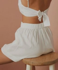 Peppermayo Exclusive New & Most Loved Promenade Linen Shorts - White 9 Peppermayo Exclusive New & Most Loved Promenade Linen Shorts - White