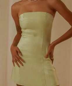 Peppermayo Exclusive Ivy Vine Mini Dress - Sage Shimmer