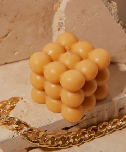 Manara Home Bubble Cube Candle - Coffee