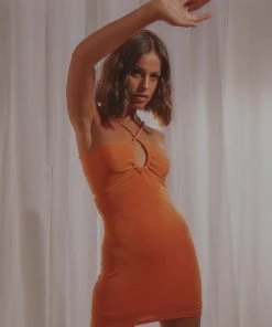 Peppermayo Exclusive Golden Girl Mini Dress - Orange