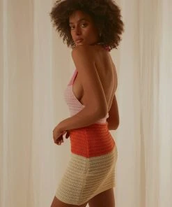 Peppermayo Exclusive New & Most Loved Last Sunset Hour Crochet Mini Dress - Pink Orange Splice 6 Peppermayo Exclusive New & Most Loved Last Sunset Hour Crochet Mini Dress - Pink Orange Splice