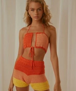 Peppermayo Exclusive New & Most Loved Beachcomber Crochet Top - Sunrise