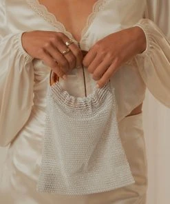 Peppermayo Aida Beaded Handbag - Silver New & Most Loved