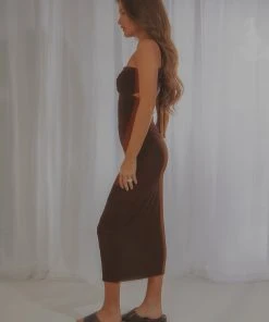 Peppermayo Exclusive Your Revolution Midi Dress - Chocolate New & Most Loved