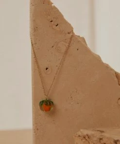Peppermayo Fields Of Gold Necklace - Orange