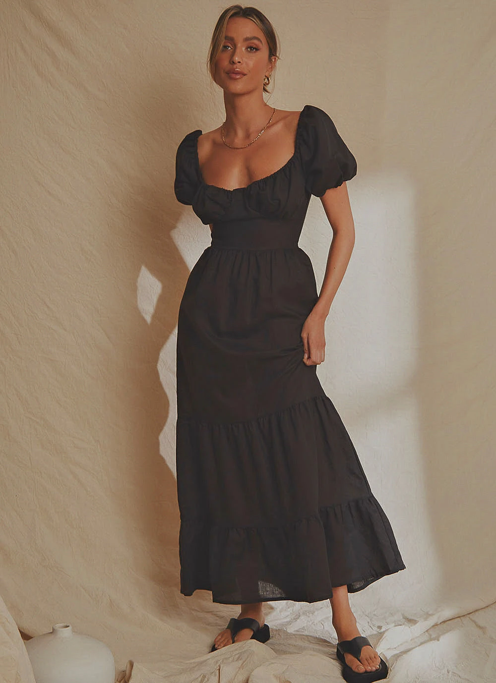 National Breast Cancer Foundation X Peppermayo Europe Local Linen Maxi Dress - Black New & Most Loved 4 National Breast Cancer Foundation X Peppermayo Europe Local Linen Maxi Dress - Black New & Most Loved