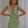 Peppermayo Exclusive Audrey Vintage Slip Dress - Lime Check Warp New & Most Loved 1 Peppermayo Exclusive Audrey Vintage Slip Dress - Lime Check Warp New & Most Loved