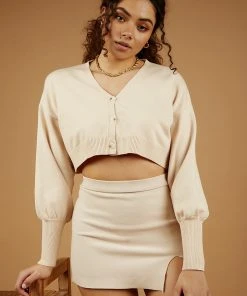 Peppermayo Better For Now Knit Cardigan - Beige New & Most Loved