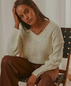 Peppermayo True Nature Cable Knit Sweater - Cream