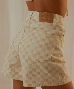 Cools Club Jean Short - Sand Checker New & Most Loved