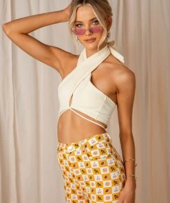 Peppermayo Exclusive On The Run Crop - Ivory New & Most Loved