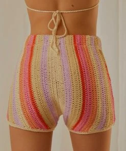 Peppermayo Exclusive New & Most Loved Sunburst Crochet Shorts - Pink Stripe - Pre-Order 13 Peppermayo Exclusive New & Most Loved Sunburst Crochet Shorts - Pink Stripe - Pre-Order