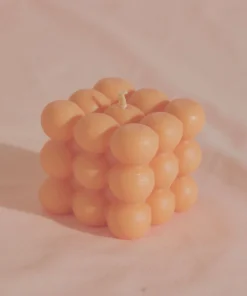 Manara Home Bubble Cube Candle - Orange New Accessories 7 Manara Home Bubble Cube Candle - Orange New Accessories