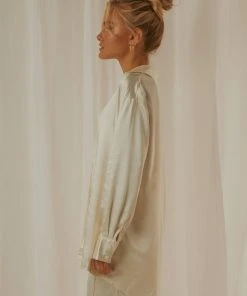 4th & Reckless Ward Shirt - Nude Satin New & Most Loved