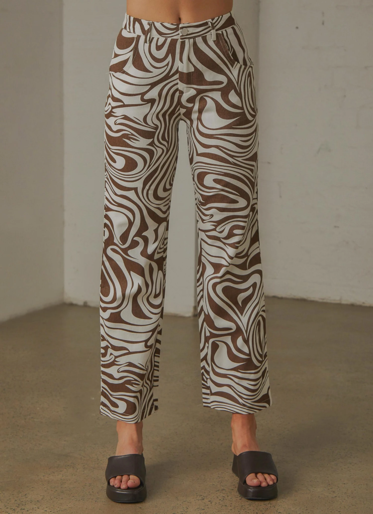 Peppermayo New & Most Loved Serena Pants - Brown Print 6 Peppermayo New & Most Loved Serena Pants - Brown Print