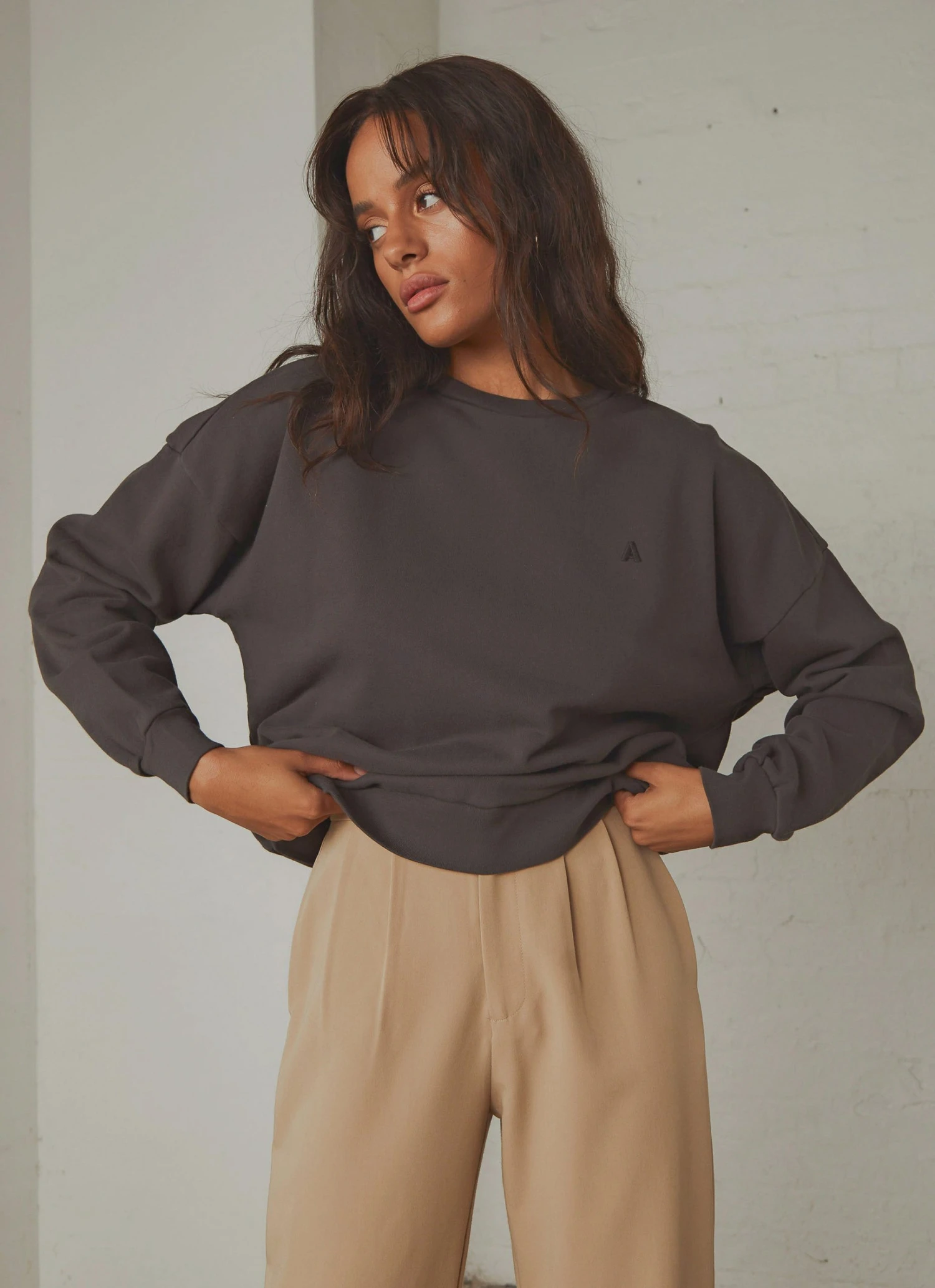 Abrand A Oversized Sweater - Black Fade New & Most Loved Abrand A Oversized Sweater - Black Fade New & Most Loved