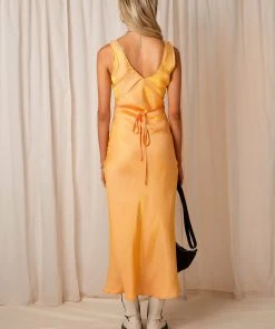 Peppermayo Exclusive New & Most Loved Loren Maxi Dress - Mango Shimmer 8 Peppermayo Exclusive New & Most Loved Loren Maxi Dress - Mango Shimmer