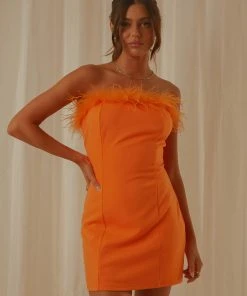 Peppermayo Exclusive Starlight Dancer Dress - Tangerine New & Most Loved