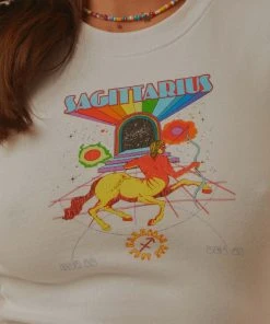 Wrangler Sagittarius Baby Tee - White New & Most Loved