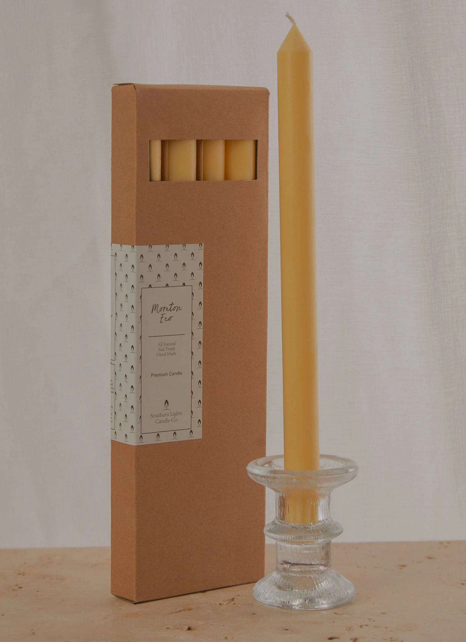 Candle Co New & Most Loved Moreton Eco Dinner Candle 4 Pack - Lemon Candle Co New & Most Loved Moreton Eco Dinner Candle 4 Pack - Lemon