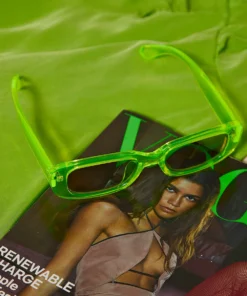 Peppermayo New Accessories Hepburn Sunglasses - Lime Green