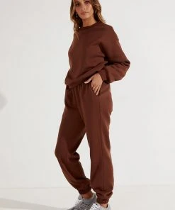 Peppermayo Exclusive New & Most Loved It Crowd Trackpants - Choc Brown