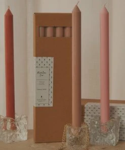 Candle Co Moreton Eco Dinner Candle 4 Pack - Latte